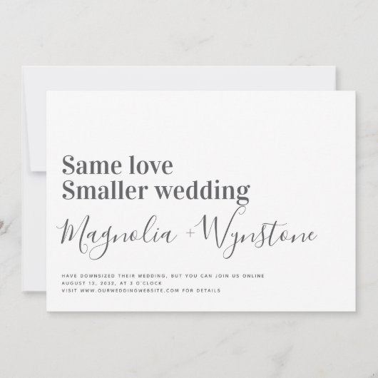 Same Love Small結婚式招待状 招待状 (正面)