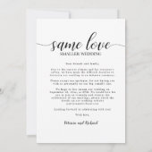 Same Love Small結婚's Downsize結婚's 招待状 (裏面)