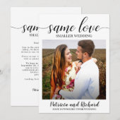 Same Love Small結婚's Downsize結婚's 招待状 (正面/裏面)