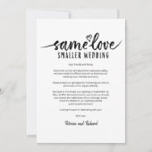 Same Love Small結婚's Downsize結婚's 招待状 (正面)