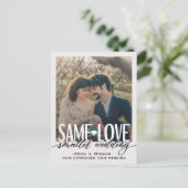 Same Love Small 結婚's |の結婚更新 案内ポストカード (スタンド正面)