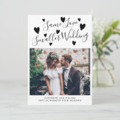 Same Love Small's結婚の小型化ハート写真 案内状 (スタンド正面)