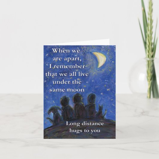 Same Moon Art Greeting Cardの下 サンキューカード (正面)