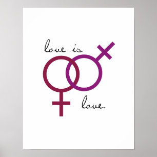 Same-Sex Love is Love (women) ポスター