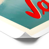 Samedan Engadin Switzerland Vintage Ski Poster ポスター (角)