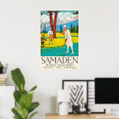 Samedan Switzerland Engadine Golf Club Vintage ポスター (ホームオフィス)
