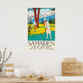 Samedan Switzerland Engadine Golf Club Vintage ポスター (キッチン)