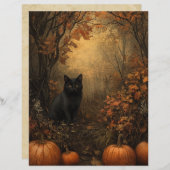 Samhain Black Cat Scrapbook Paper (正面/裏面)