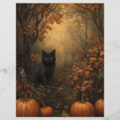 Samhain Black Cat Scrapbook Paper (正面)
