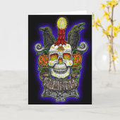 Samhain - Halloween カード (黄色い花)