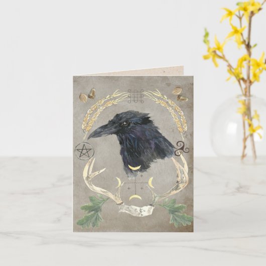 Samhain - Halloween Greeting Card カード (黄色い花)