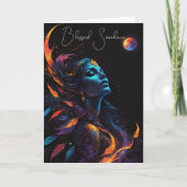 Samhain Pagan Witch Blessed Halloween Fall Night カード (正面)