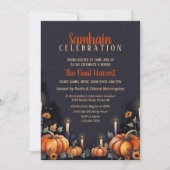 Samhain Party Fall Pumpkins & Candles Invitation 招待状 (正面)