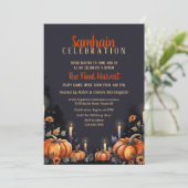 Samhain Party Fall Pumpkins & Candles Invitation 招待状 (スタンド正面)