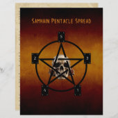 Samhain Tarot Spread 2 Sided Paper Book of Shadows (正面/裏面)