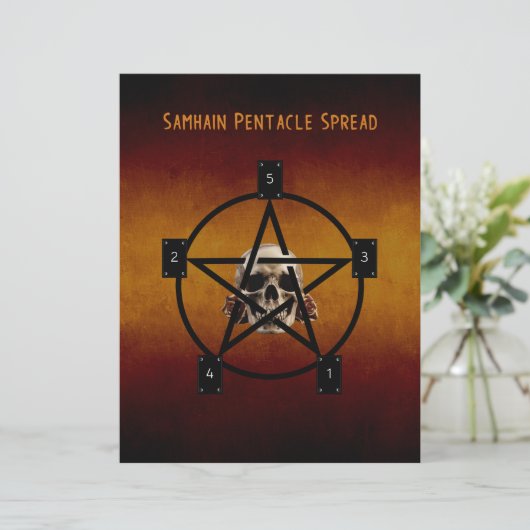 Samhain Tarot Spread 2 Sided Paper Book of Shadows (スタンド正面)