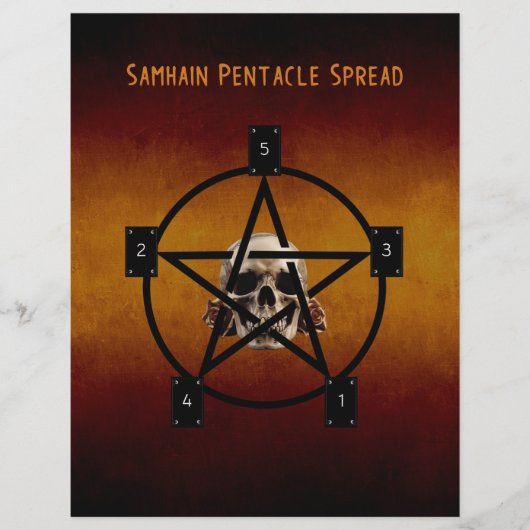 Samhain Tarot Spread 2 Sided Paper Book of Shadows (正面)