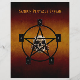 Samhain Tarot Spread 2 Sided Paper Book of Shadows