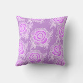 Sami 💜 Purple Baroque Floral クッション (裏面)