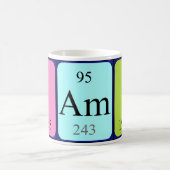 Samirの周期表の名前のマグ コーヒーマグカップ (中央)