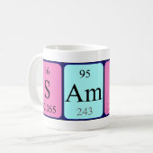 Samira周期表名mug コーヒーマグカップ (正面左)