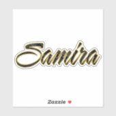 Samira black gold Lettering Aufkleber Sticker シール (シート)