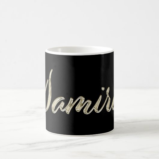 Samira white gold Handwriting Tasse Kaffeetasse コーヒーマグカップ (中央)