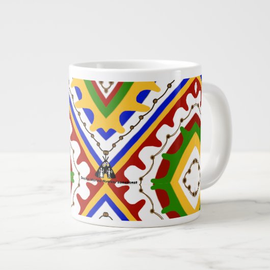 Samisk mönster ジャンボコーヒーマグカップ (正面右)