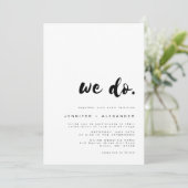 SAMMI「ミニマルWe Do」結婚式招待状 招待状 (スタンド正面)