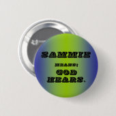Sammie 缶バッジ (正面&裏面)
