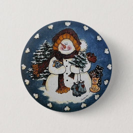 Sammy雪だるまボタンPin 缶バッジ