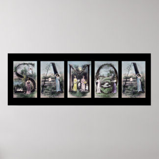 SAMOAアルファベットレター名アート ポスター