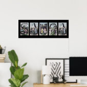 SAMOAアルファベットレター名アート ポスター (ホームオフィス)