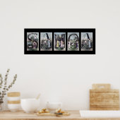 SAMOAアルファベットレター名アート ポスター (キッチン)