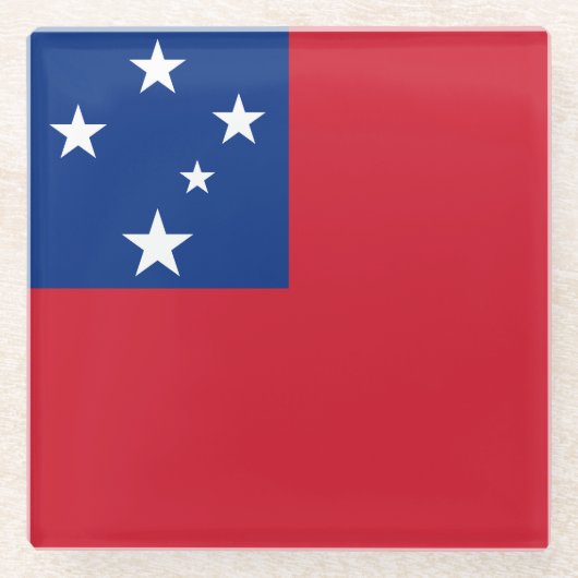 Samoa Flag ガラスコースター (正面)