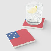 Samoa Flag ストーンコースター (横)