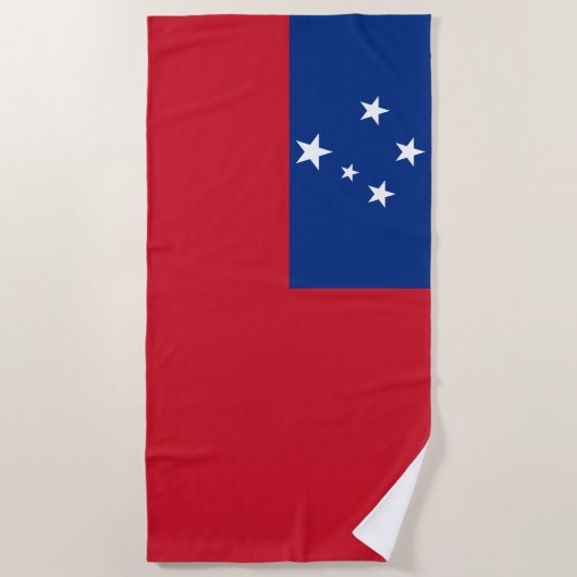 Samoa Flag ビーチタオル (正面)