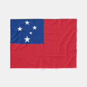 Samoa Flag フリースブランケット (正面(横))