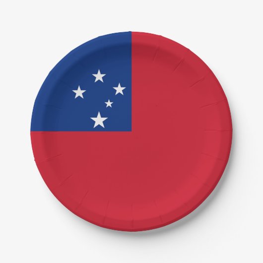Samoa Flag ペーパープレート (正面)