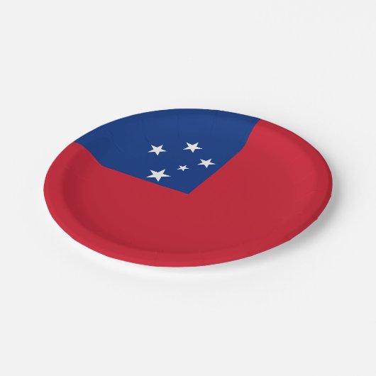 Samoa Flag ペーパープレート (アングル)