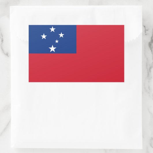 Samoa Flag 長方形シール (バッグ)