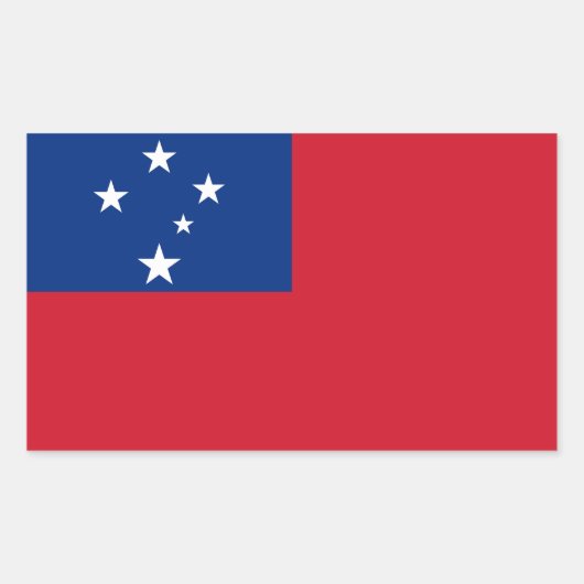 Samoa Flag 長方形シール (正面)