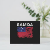 Samoa Flag Distressed - Samoan Flag ポストカード (スタンド正面)