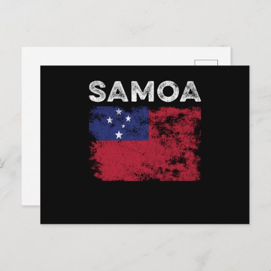 Samoa Flag Distressed - Samoan Flag ポストカード (正面/裏面)