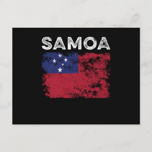Samoa Flag Distressed - Samoan Flag ポストカード (正面)