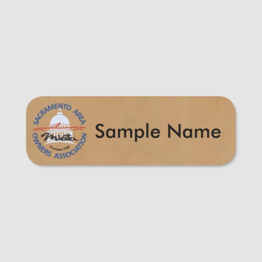SAMOA Logo Name Tag (brown) 名札 (正面)