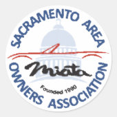 SAMOA Logo sticker ラウンドシール (正面)