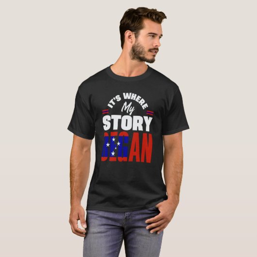 Samoa Samoan Samoa Flag Its Where My Story Began Tシャツ (正面フル)