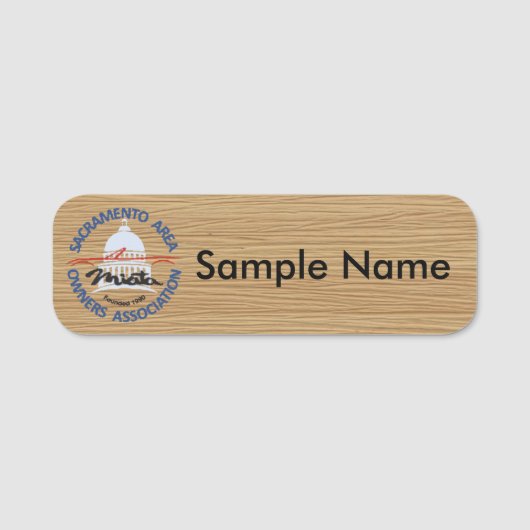 SAMOA Wooden Logo Name Tag 名札 (正面)