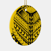 Samoanまたはポリネシアの種族の形および記号 セラミックオーナメント (右)